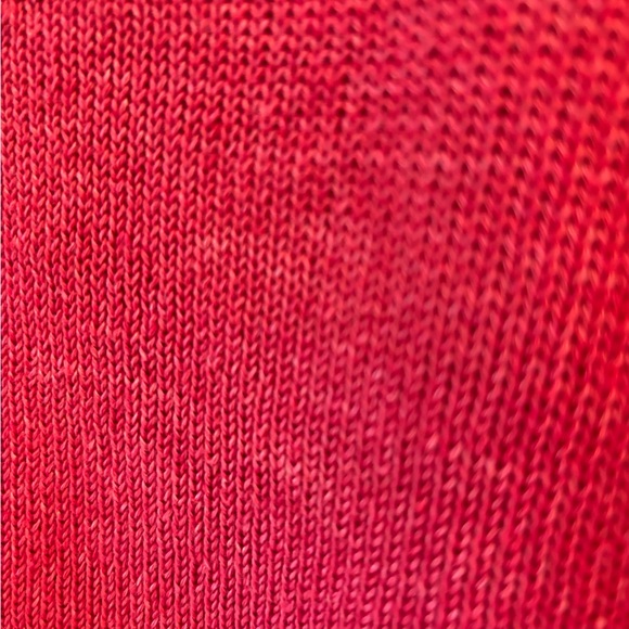 Talbots 100% linen Vibrant Pink V-Neck Sweater(L) - Picture 3 of 6